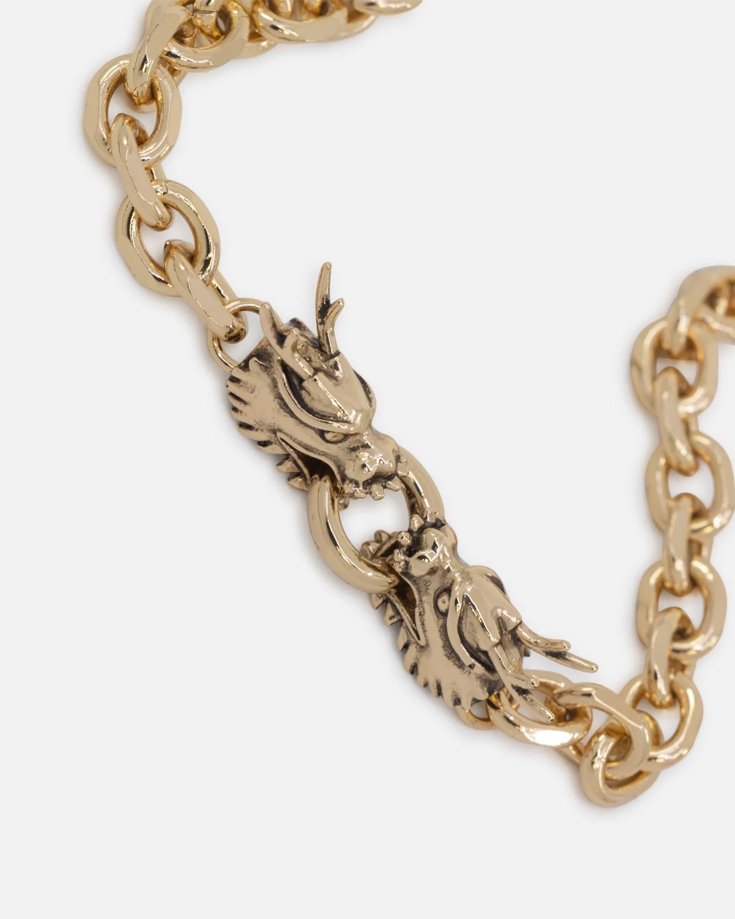 Ed Hardy Dragon Choker Chain Necklace Gold