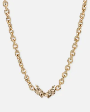 Ed Hardy Dragon Choker Chain Necklace Gold
