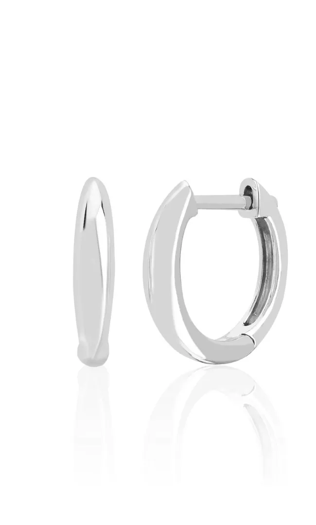 EF Collection Gold Dome Huggie Earring