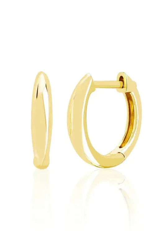 EF Collection Gold Dome Huggie Earring