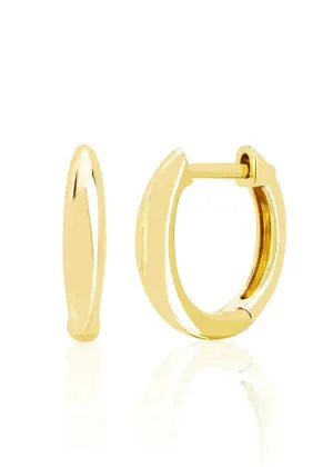 EF Collection Gold Dome Huggie Earring