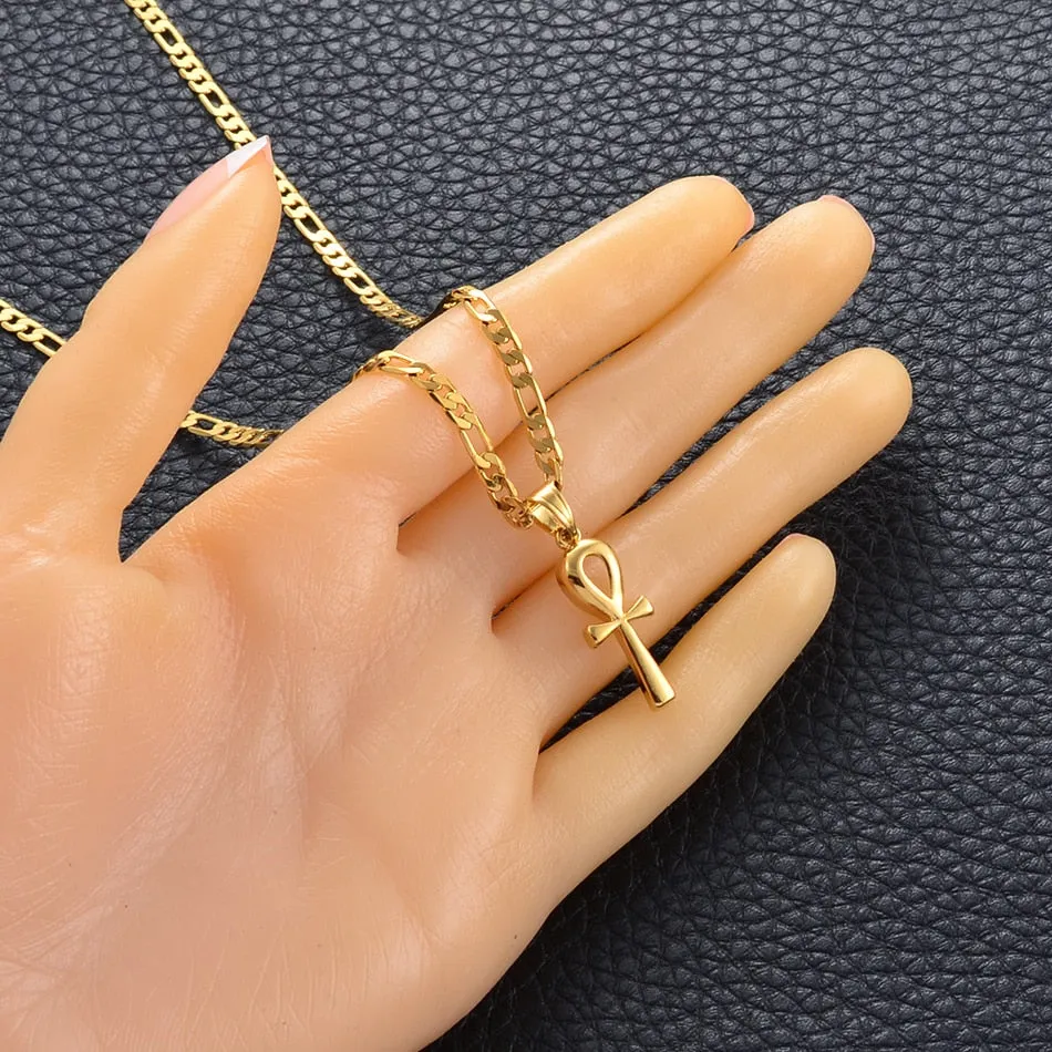 Egyptian Cross Pendant Ankh Necklace