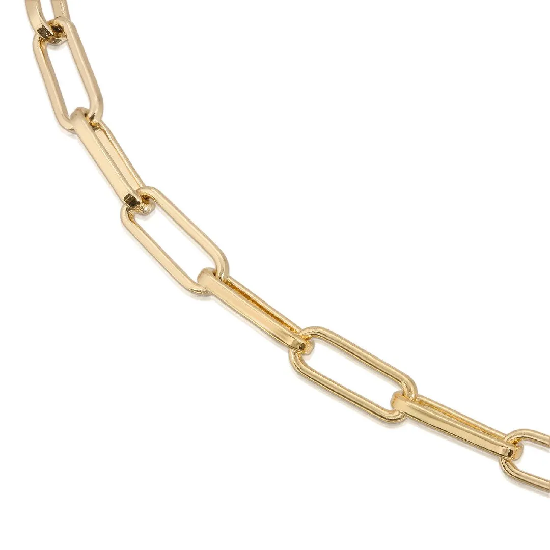 Eklexic Elongated Link Chain Bracelet in Gold