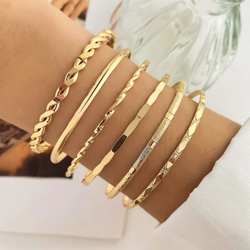 Elegant Twist Bracelet Set for Women