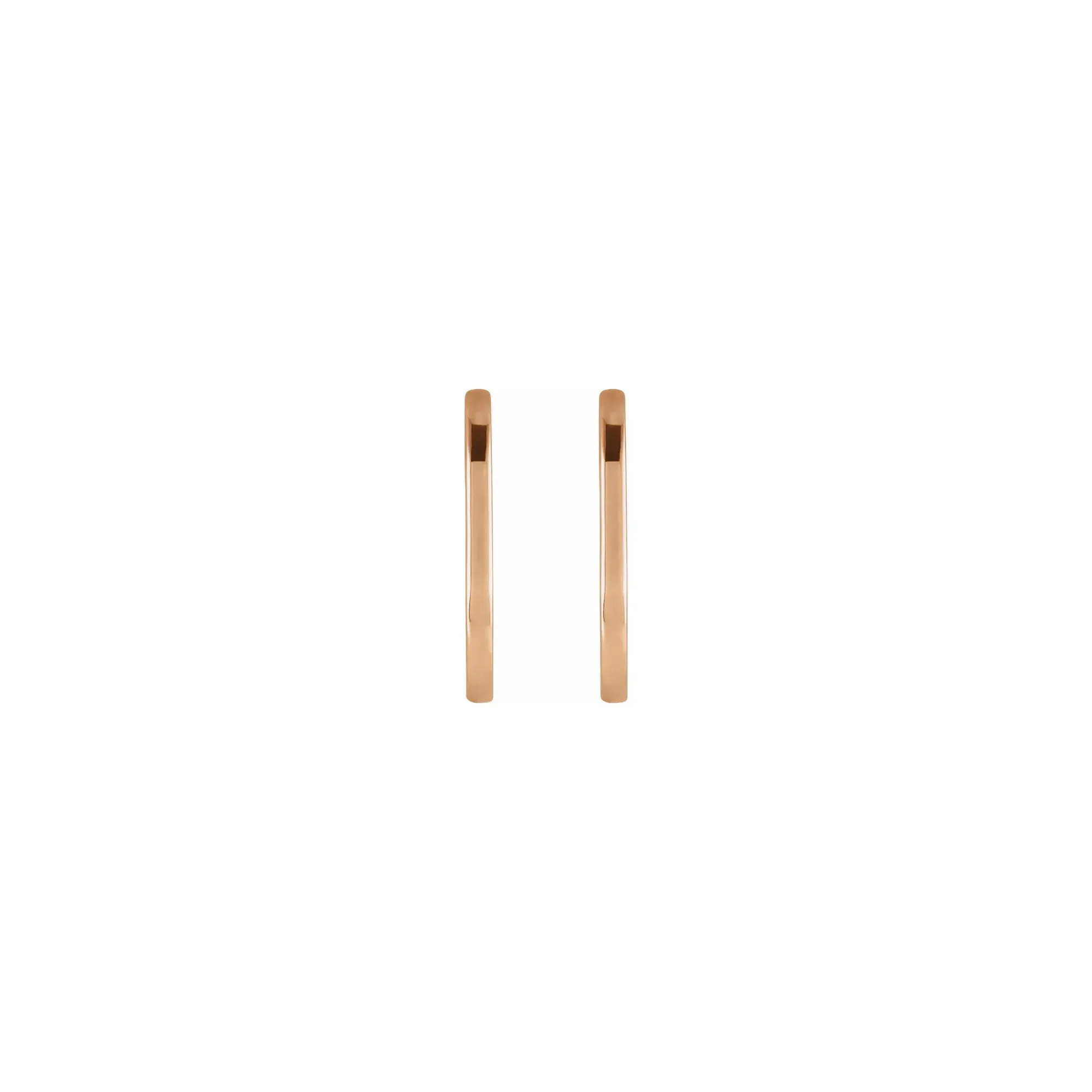 Elongated Oval Huggie Earrings