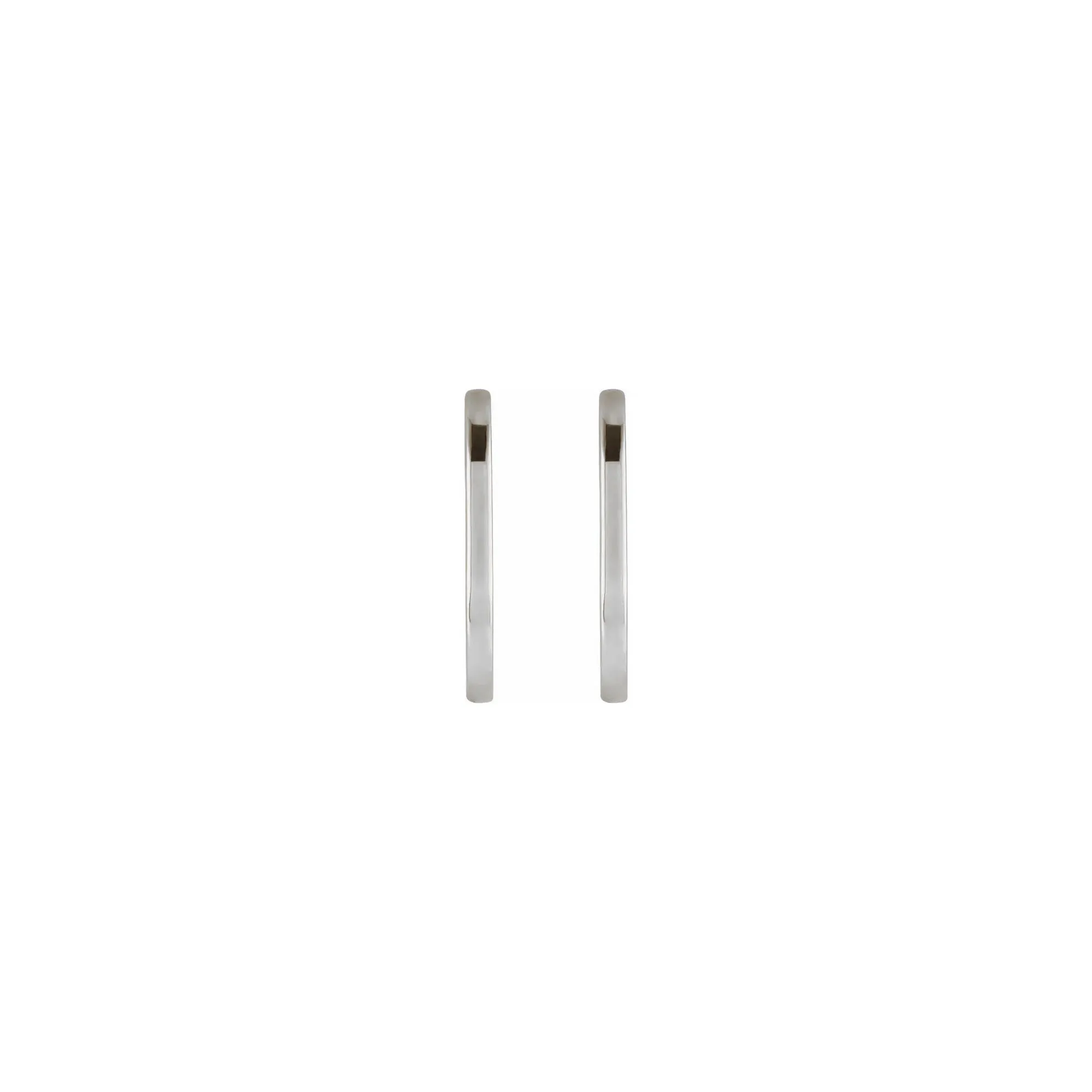 Elongated Oval Huggie Earrings