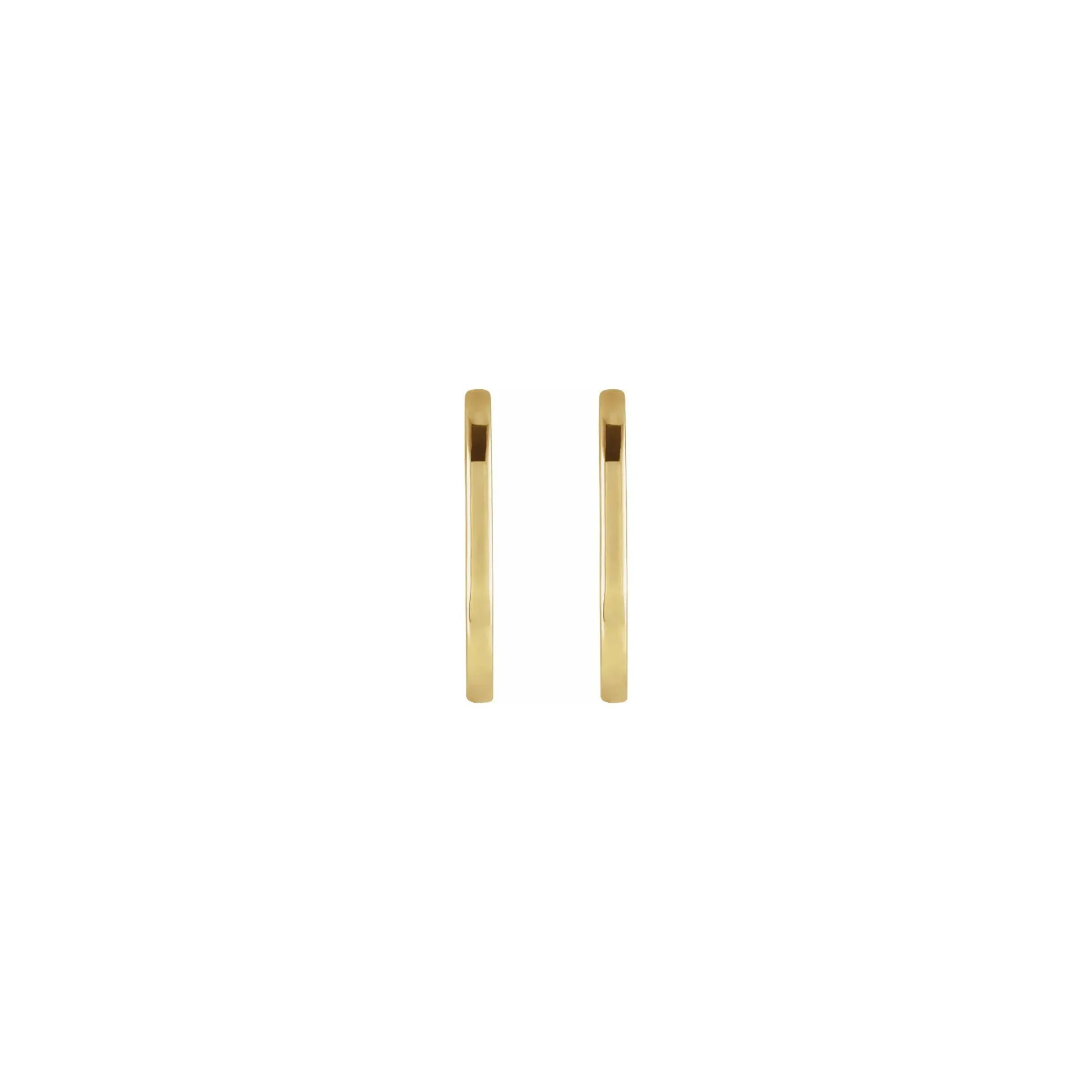 Elongated Oval Huggie Earrings
