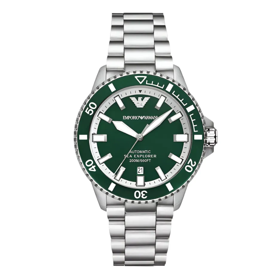Emporio Armani Sea Explorer Automatic Gents Green Dial Watch