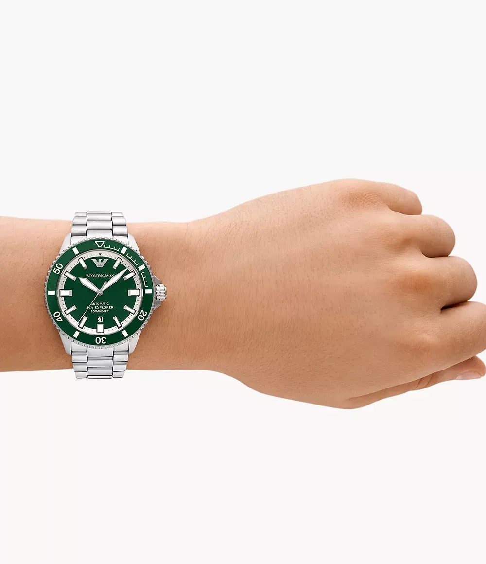 Emporio Armani Sea Explorer Automatic Gents Green Dial Watch