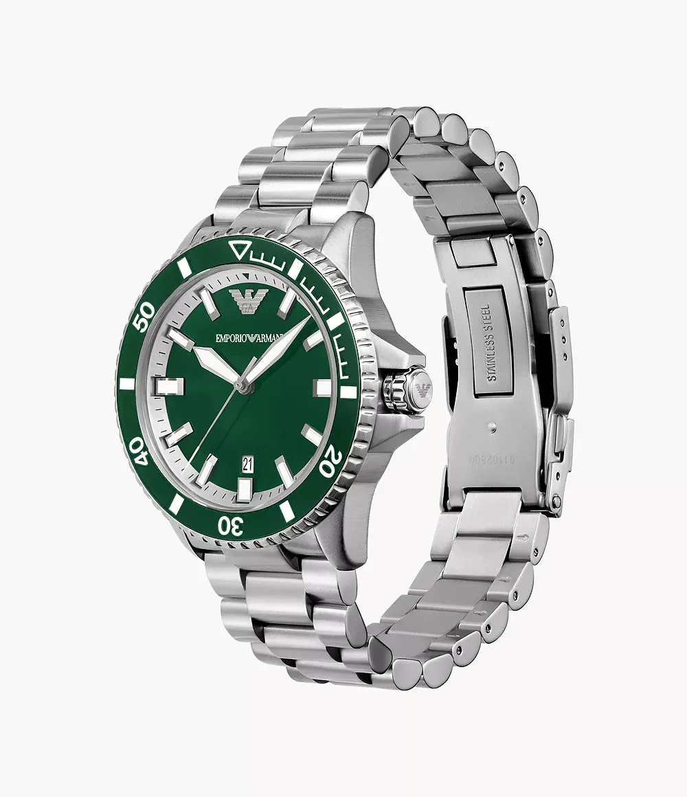 Emporio Armani Sea Explorer Automatic Gents Green Dial Watch