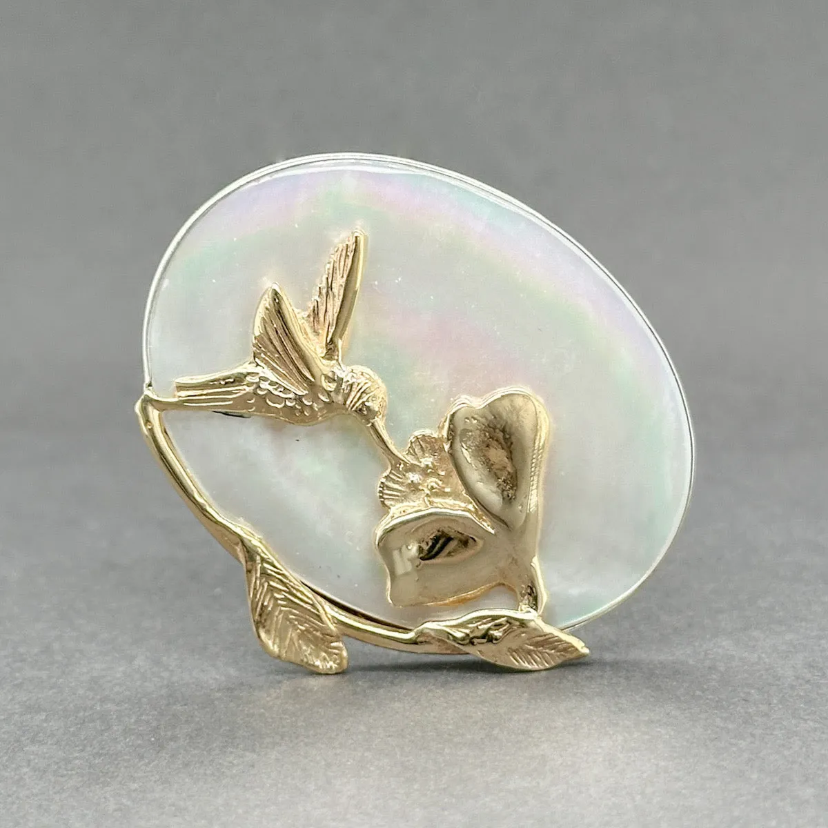 Estate Noir SS 10 MOP Humming Bird Pin