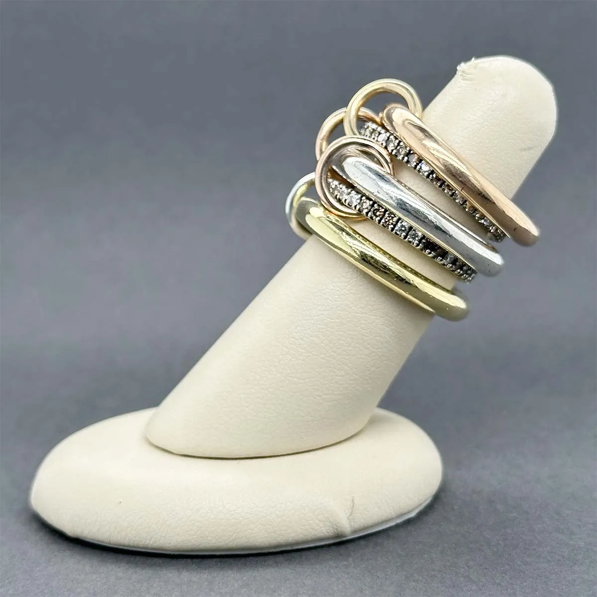 Estate Spinelli Kilcollin 18K R Gold 1.17ctw Diamond Link Ring