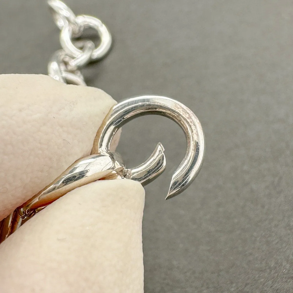 Estate Tiffany & Co. SS Oval Clasping Link Bracelet