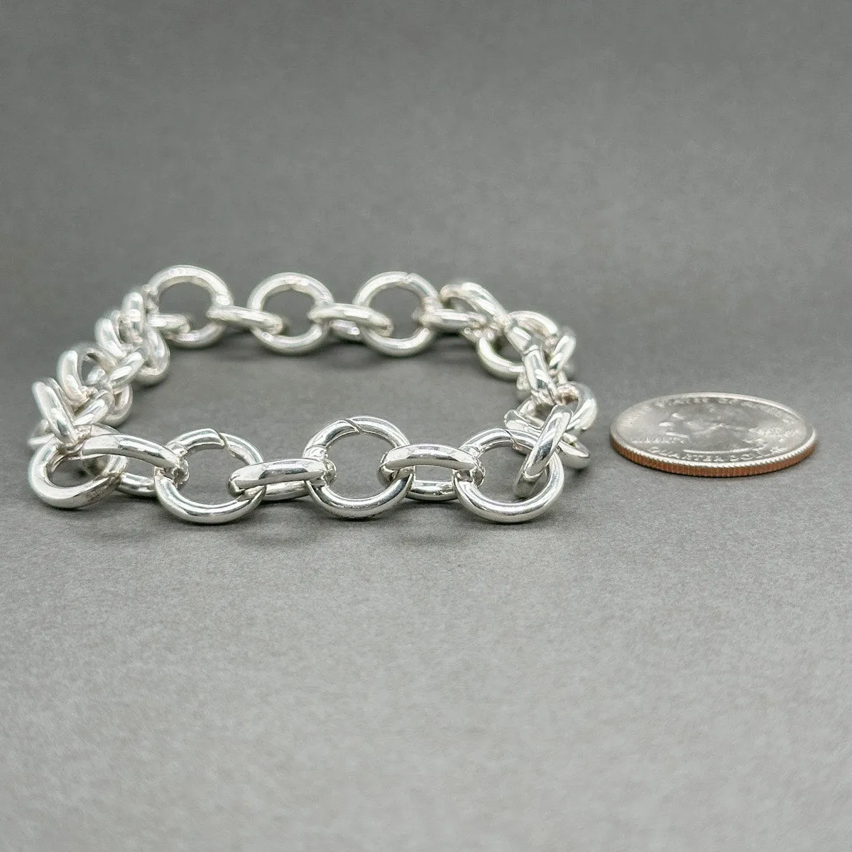 Estate Tiffany & Co. SS Oval Clasping Link Bracelet