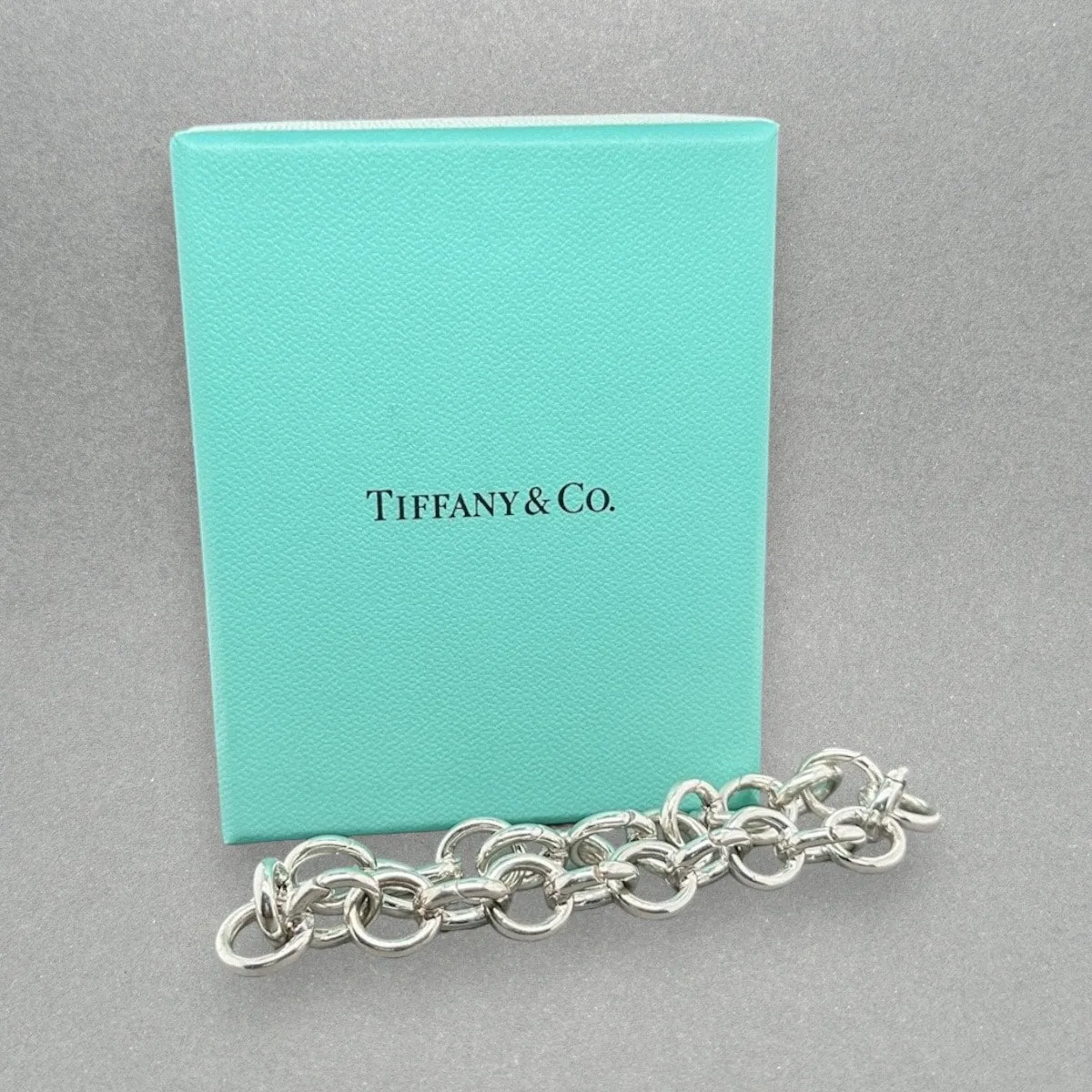 Estate Tiffany & Co. SS Oval Clasping Link Bracelet