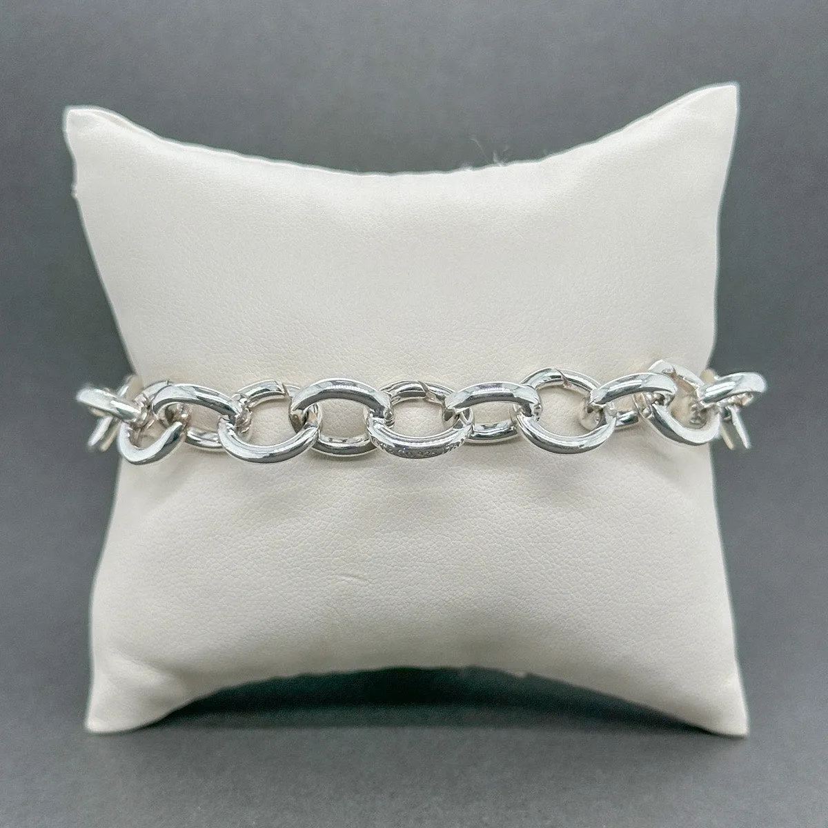 Estate Tiffany & Co. SS Oval Clasping Link Bracelet