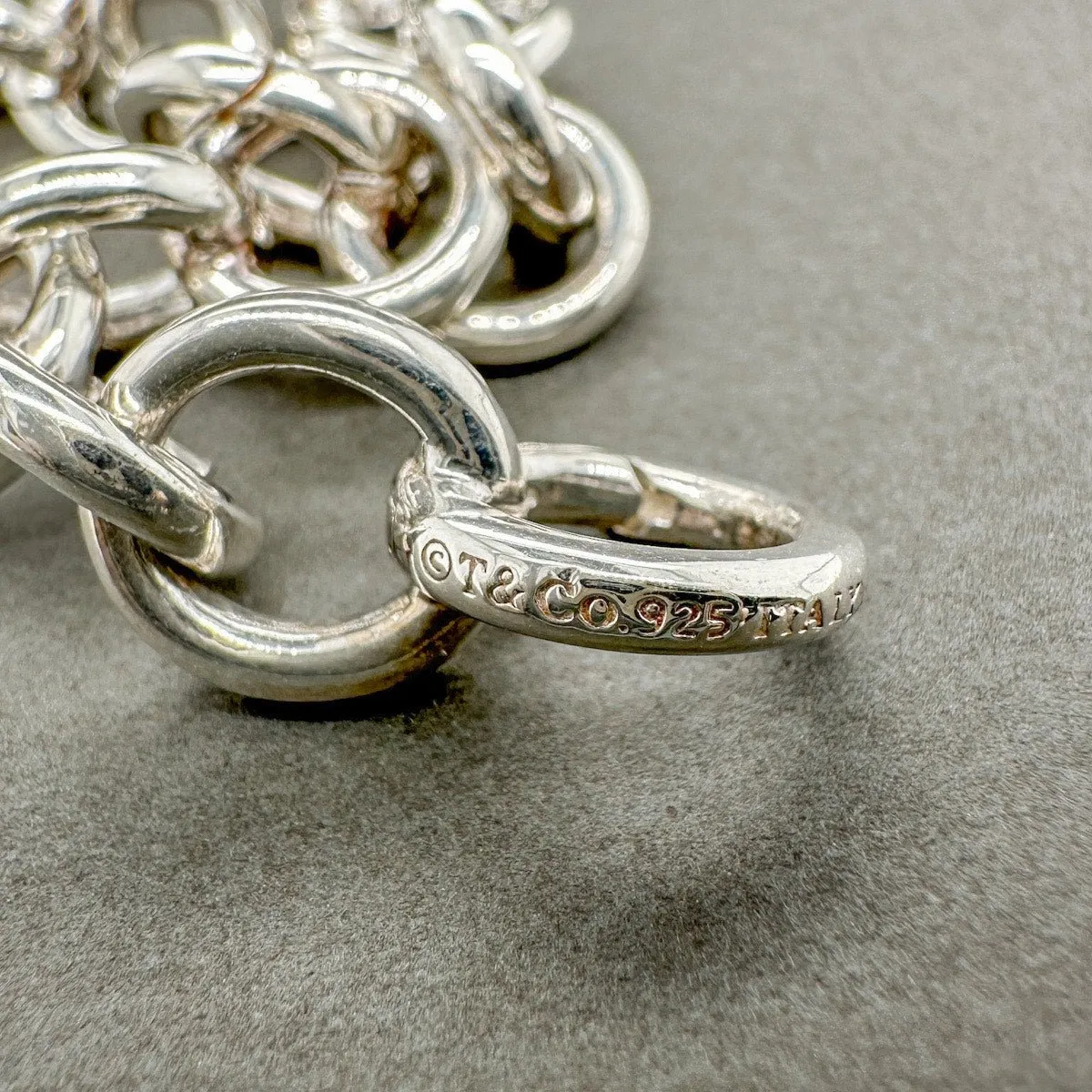 Estate Tiffany & Co. SS Oval Clasping Link Bracelet