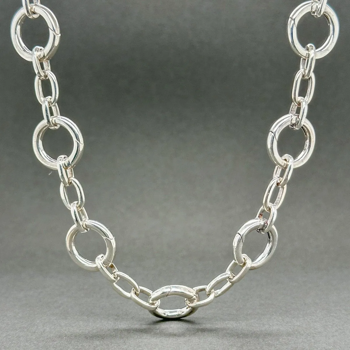 Estate Tiffany & Co. SS Round Clasping Link 16” Necklace