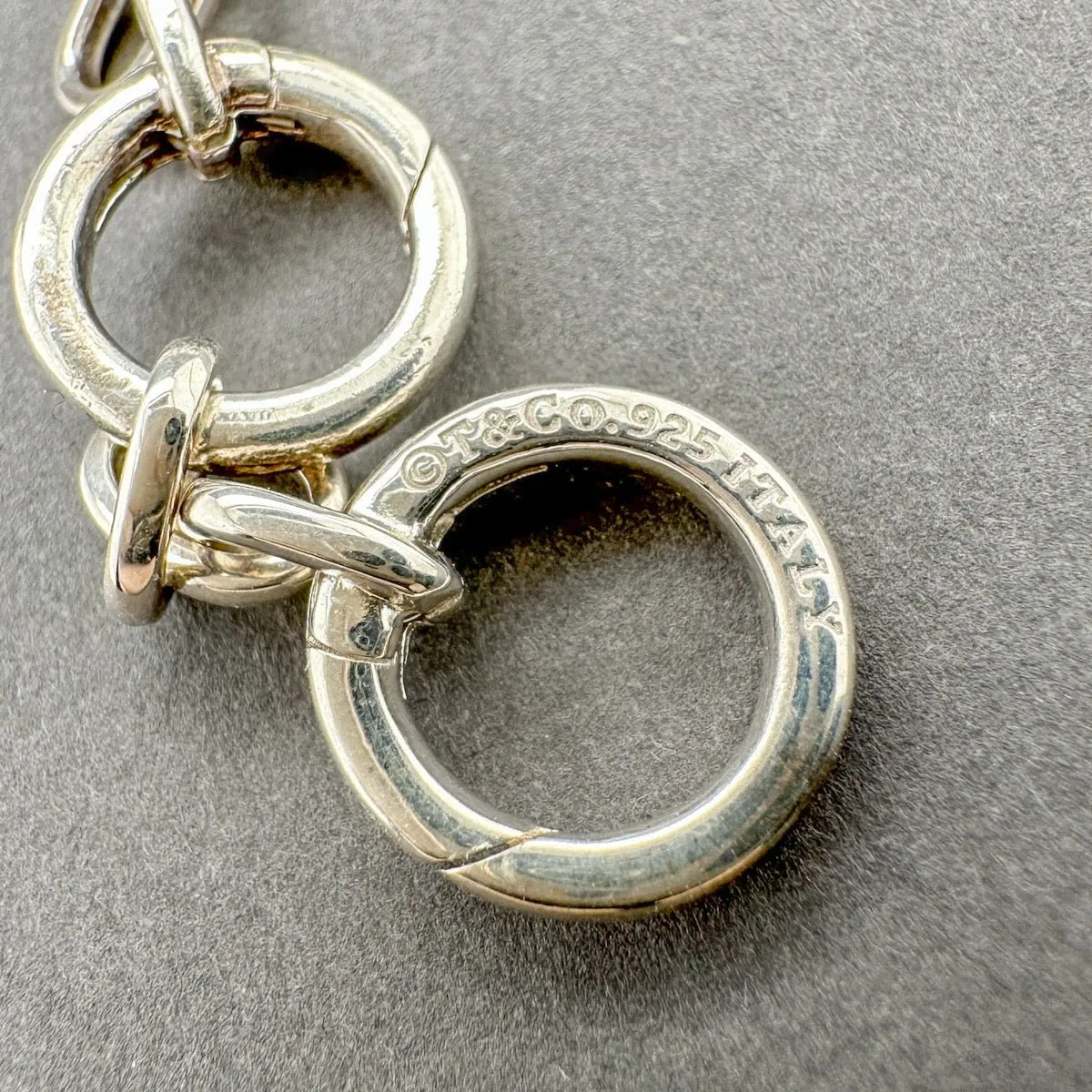 Estate Tiffany & Co. SS Round Clasping Link Bracelet