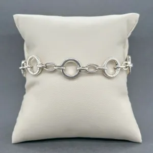 Estate Tiffany & Co. SS Round Clasping Link Bracelet