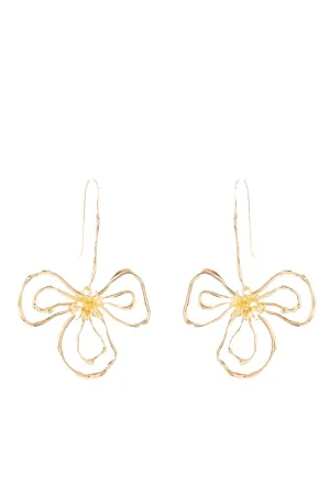 Estela Gold Floral Drop Earrings