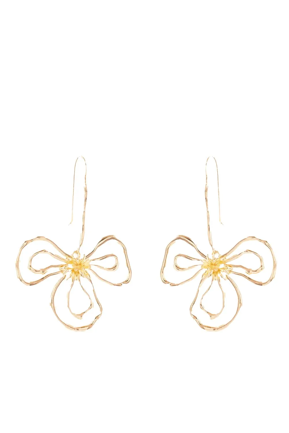 Estela Gold Floral Drop Earrings