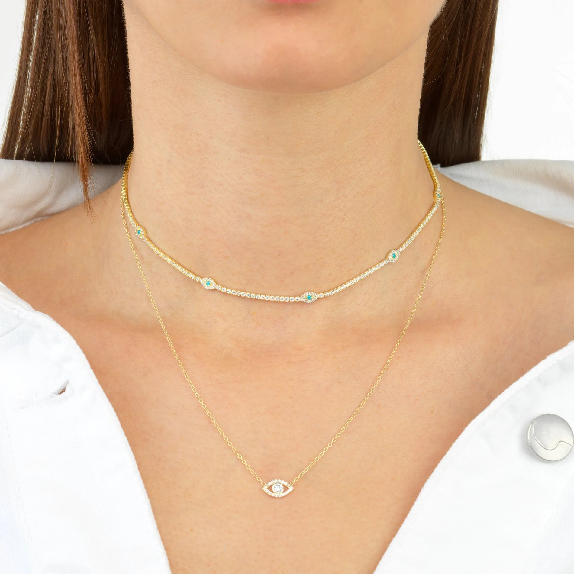 Evil Eye Stone Necklace