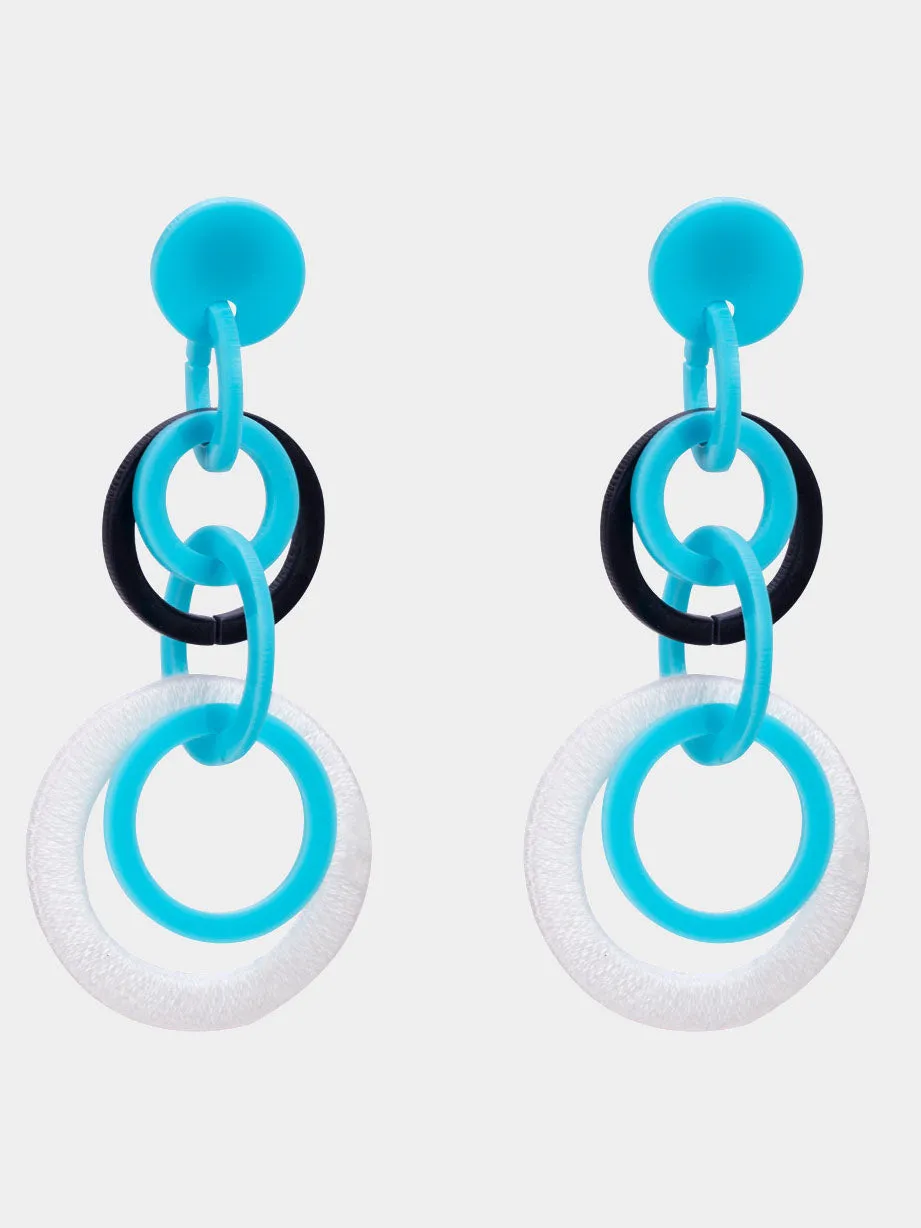 Fashion Geometric Acrylic Earrings Original Original Contrast Color Stitching Earrings