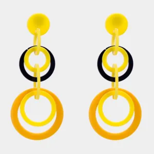 Fashion Geometric Acrylic Earrings Original Original Contrast Color Stitching Earrings