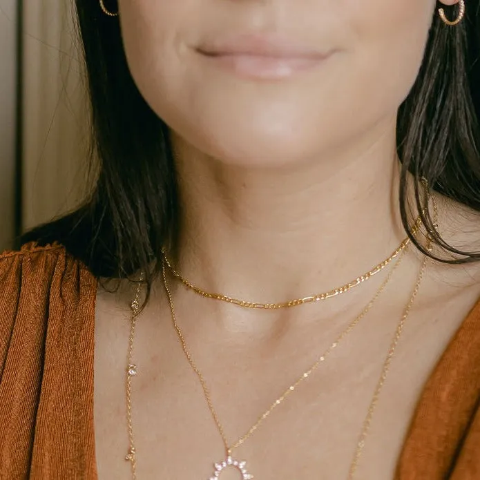 Figaro Chain Link Necklace