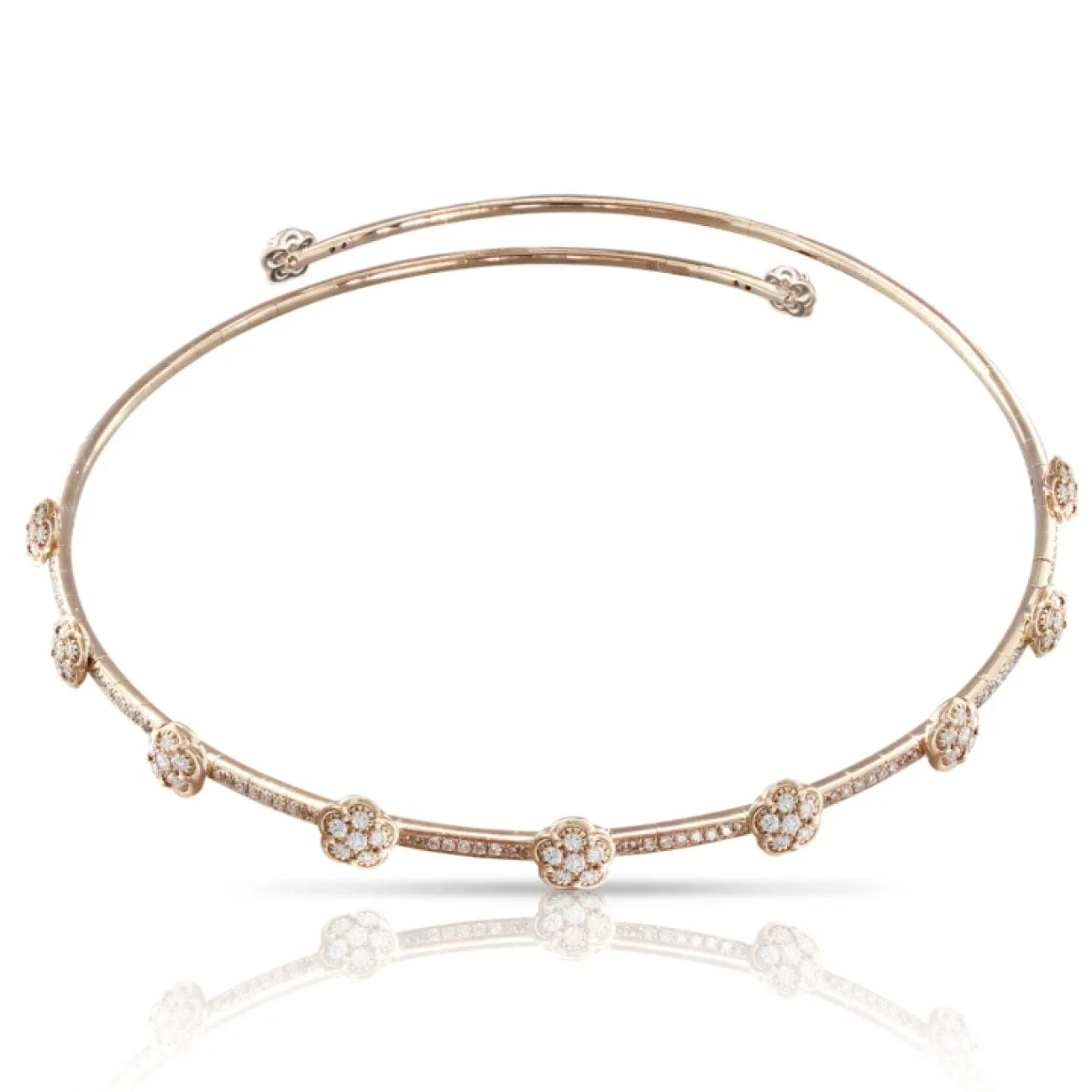 Figlia Dei Fiori 18K Rose Gold Diamond Choker