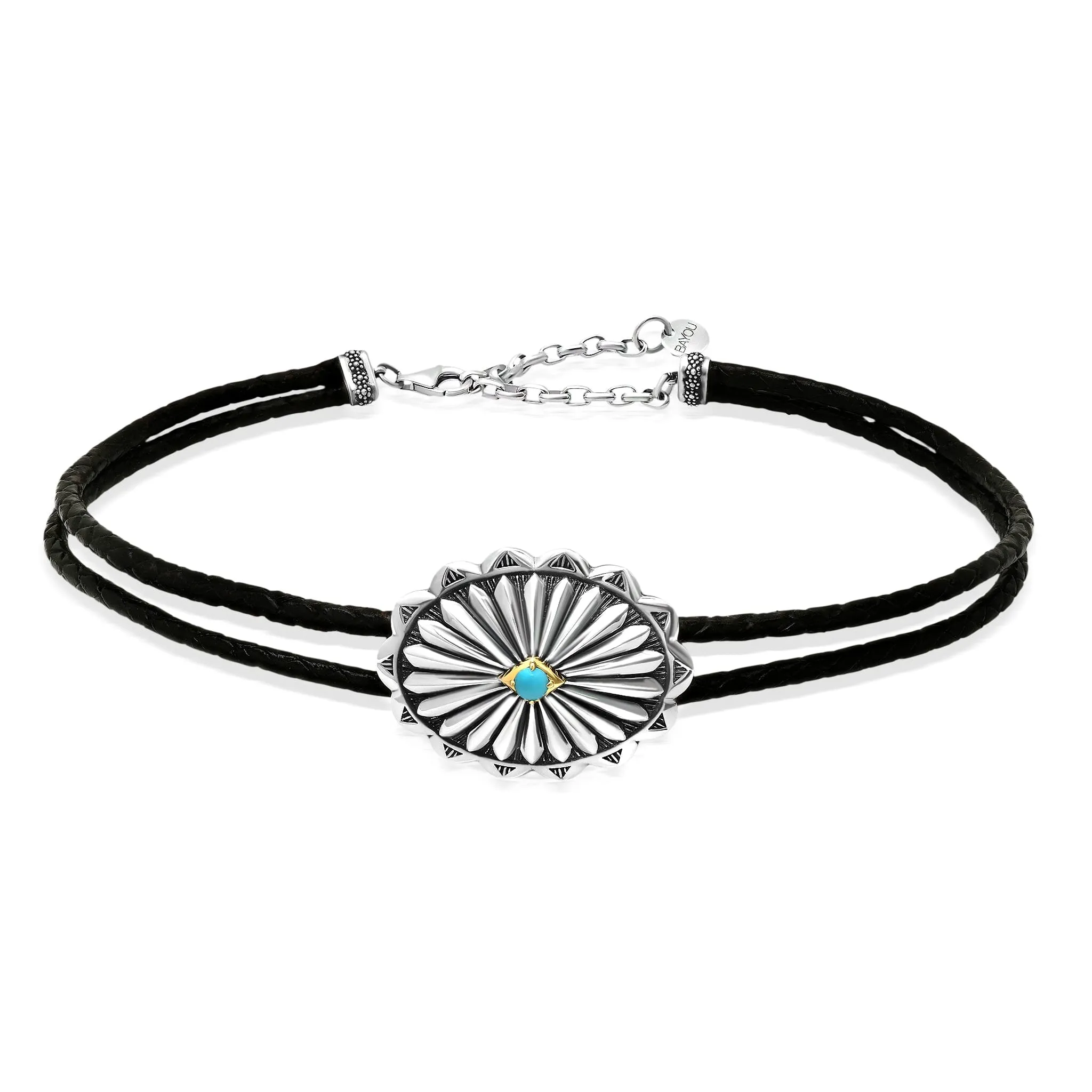 Flower Turquoise Concho Choker