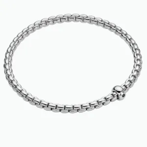 Fope Eka 18k White Gold Flex'It Black Diamond Bracelet - Large