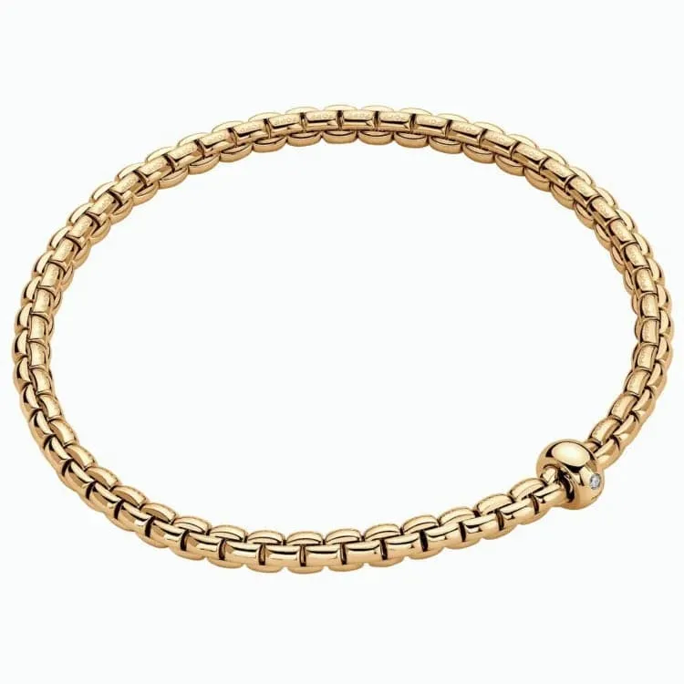 Fope Eka 18k Yellow Gold Flex'It Bracelet - Medium