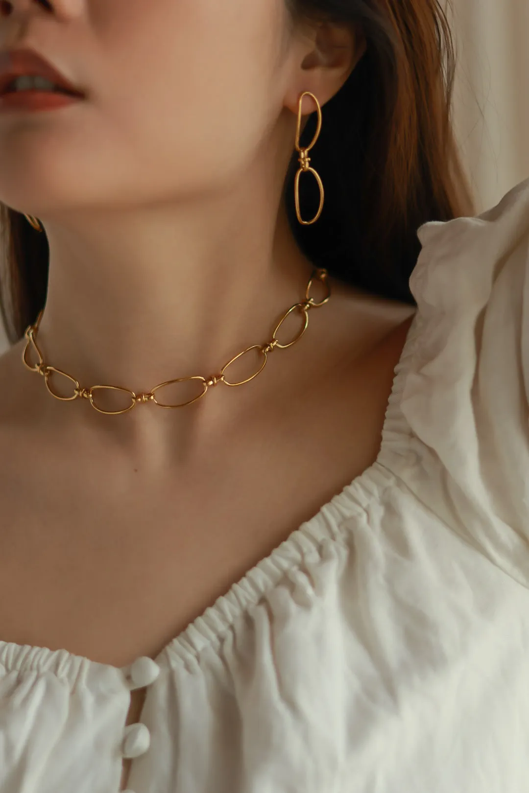 French Oval Choker Necklace