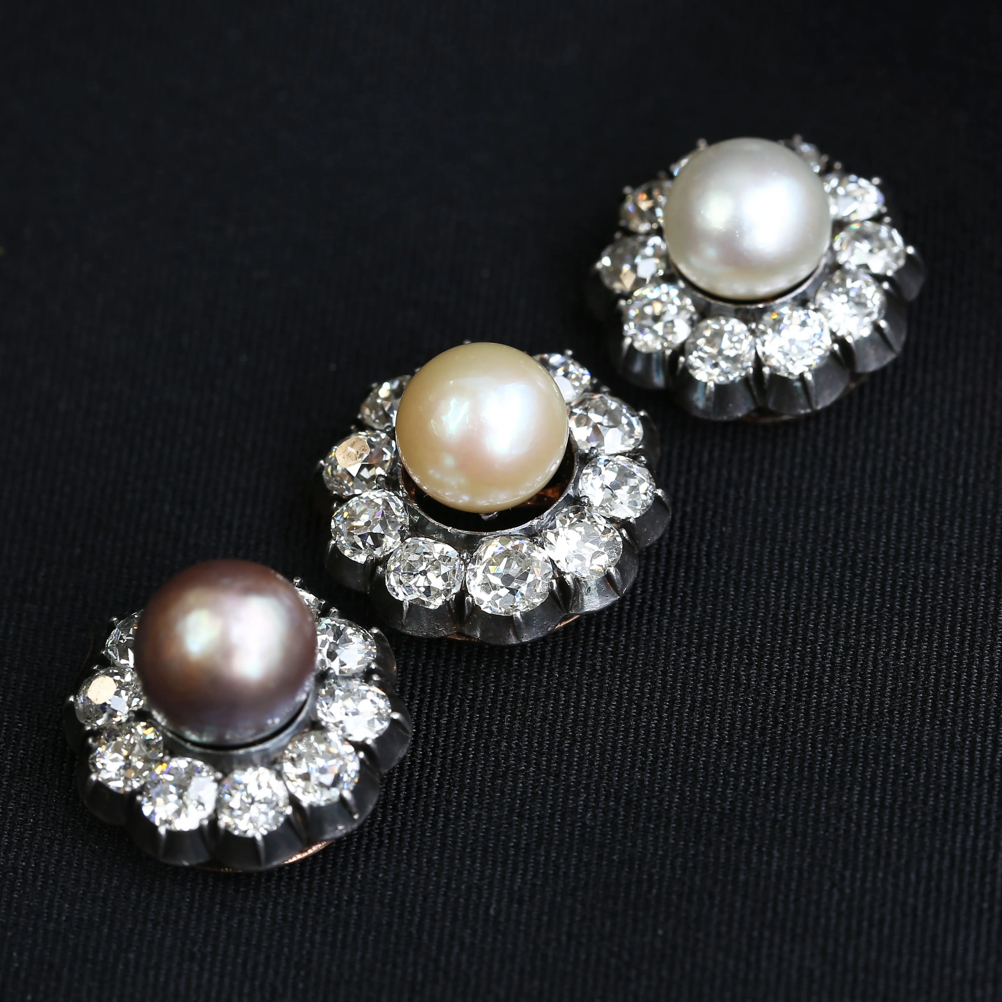 Friedrich Köchli Pearl and Diamond Clover Brooch