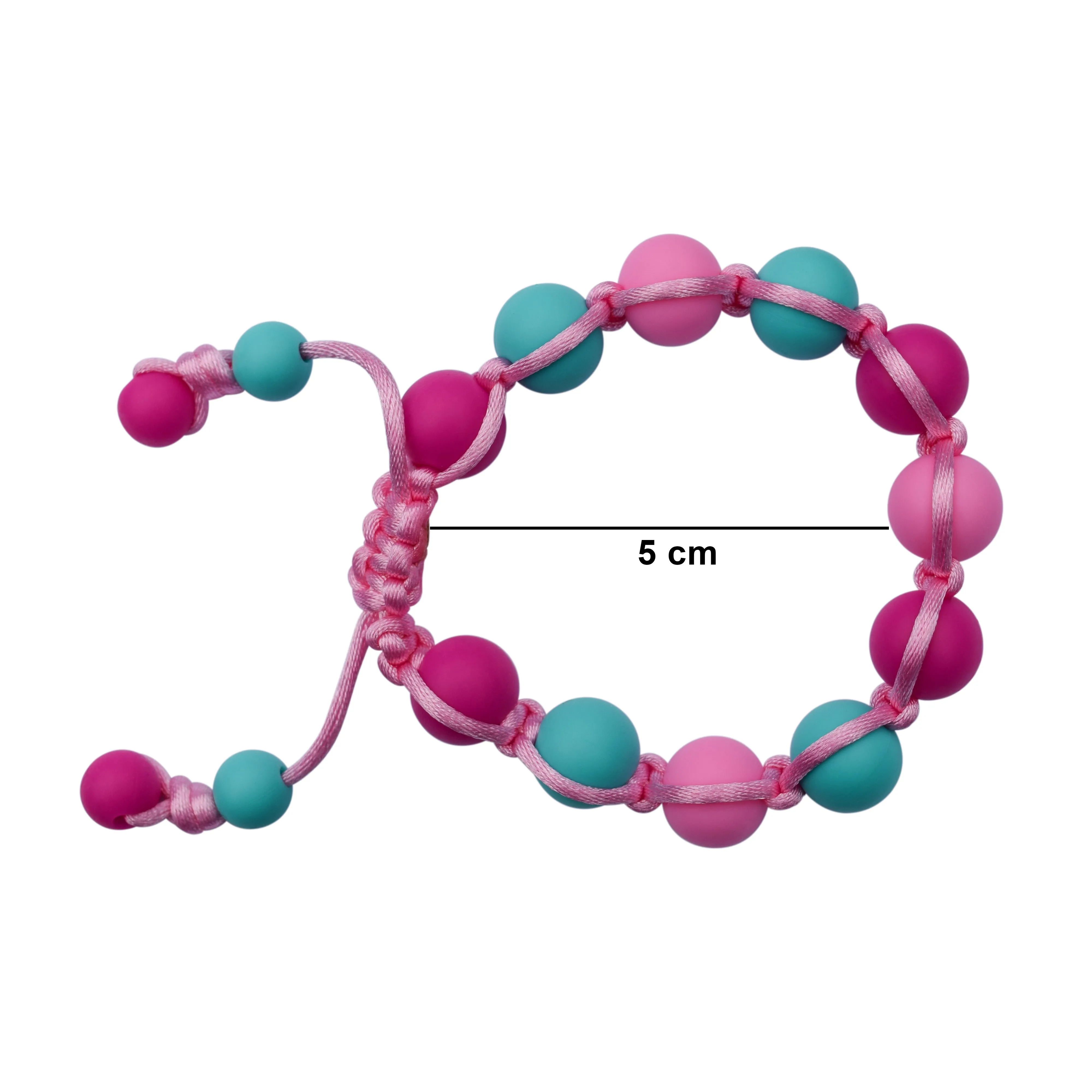 Fuchsia/Aqua/Pink Chew Bracelet