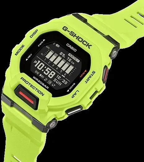 G-Shock Square-Face Vital-Bright Orange-Grey Watch