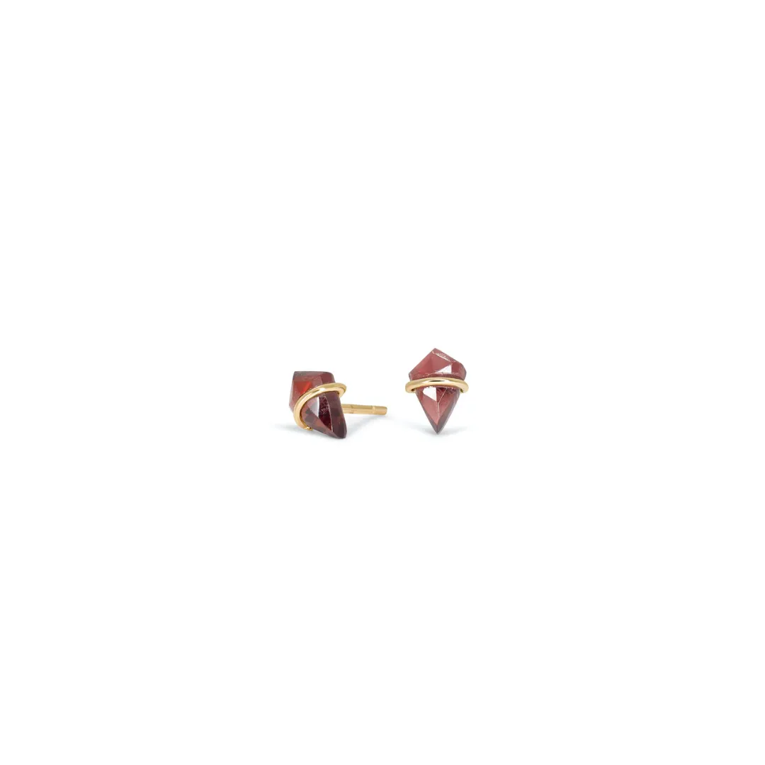 Garnet Extra Small Kite Studs
