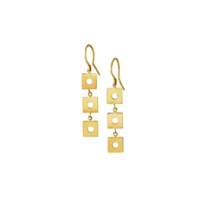 Geo 3 Drop Earrings