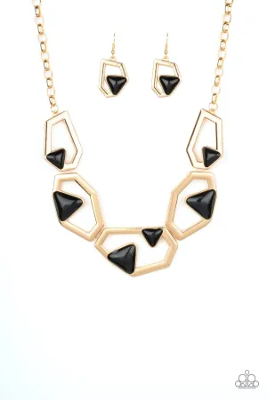 GEO-ing, GEO-ing, Gone Gold Necklace Paparazzi