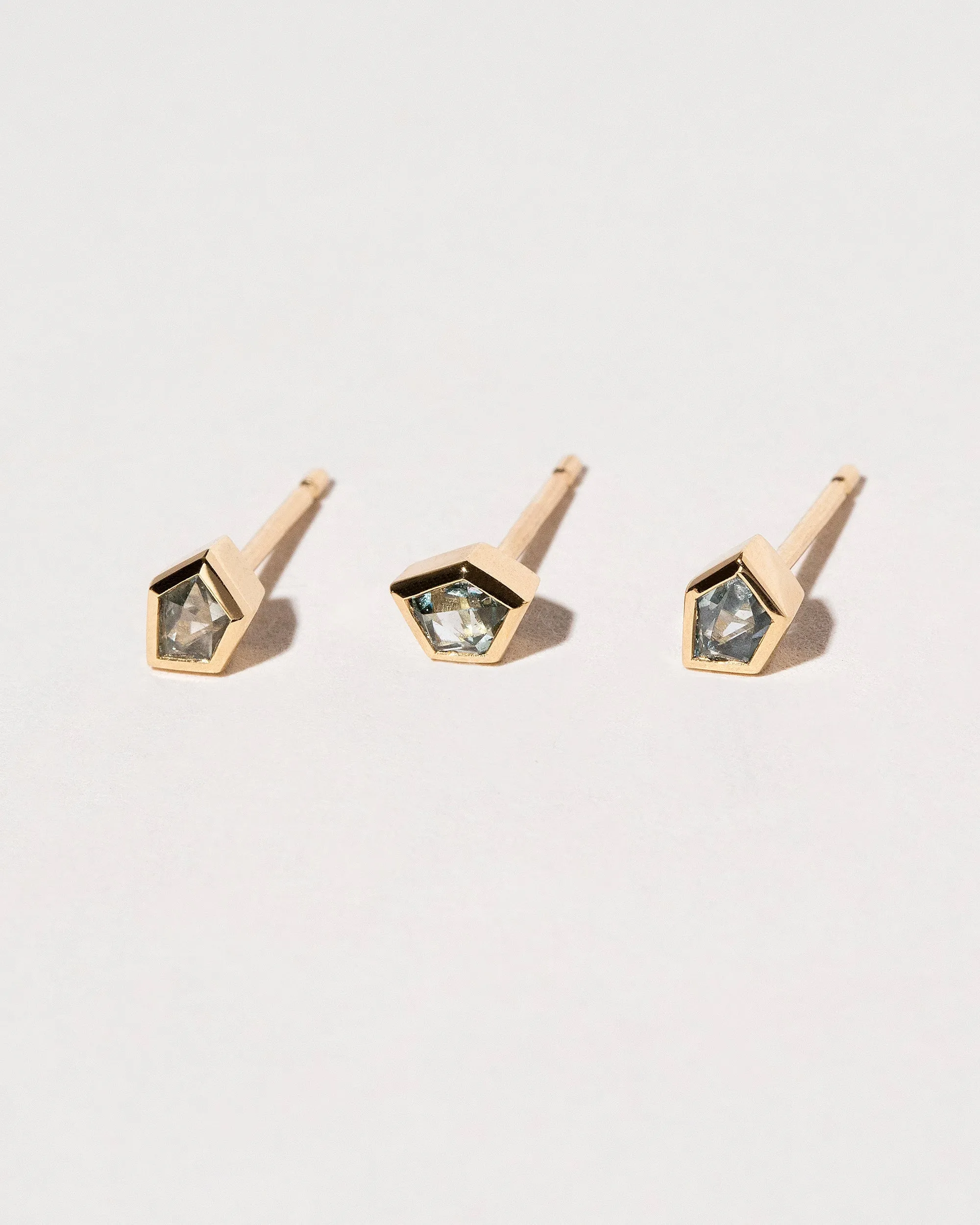 Geo Sapphire Single Stud Earring Single