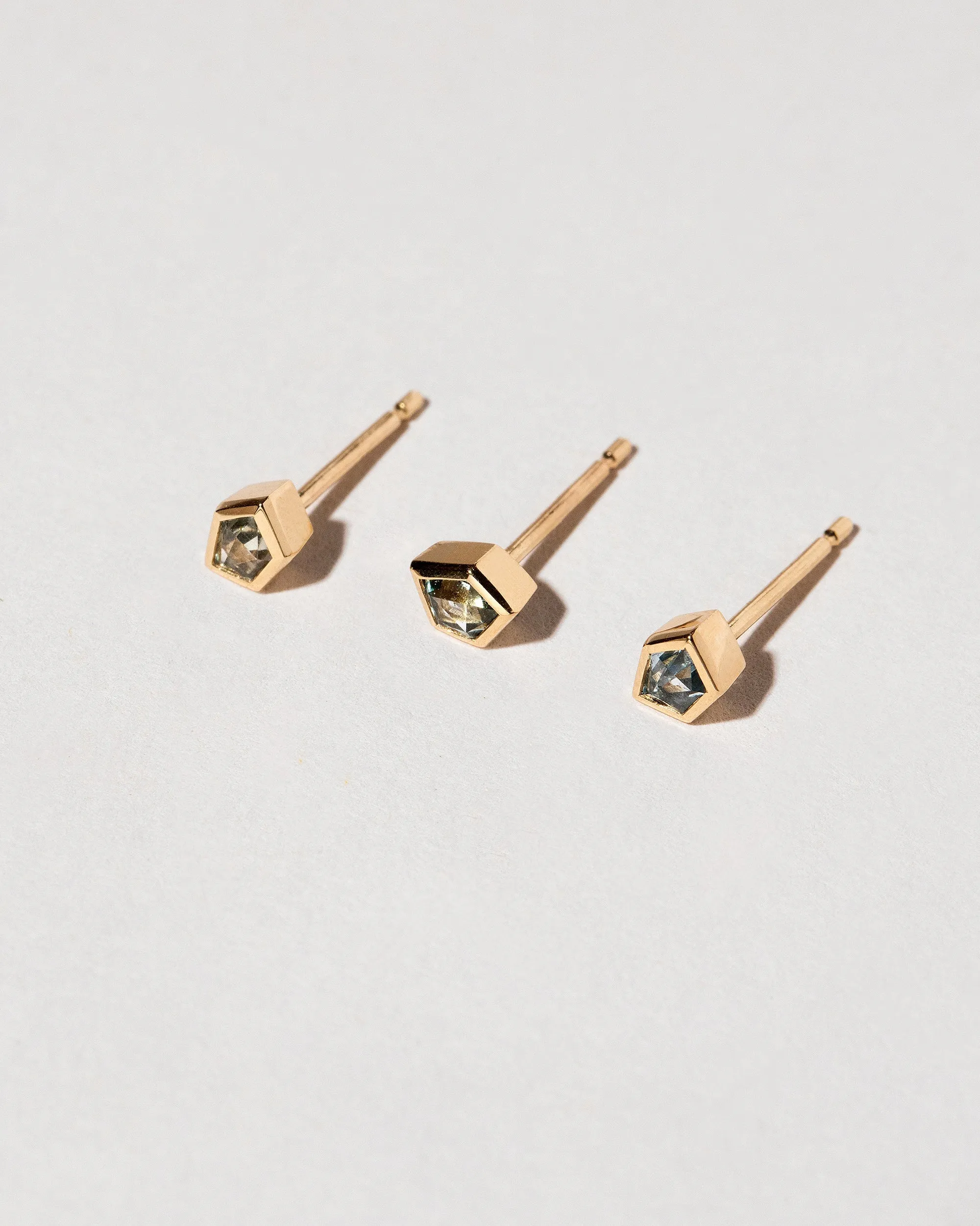 Geo Sapphire Single Stud Earring Single