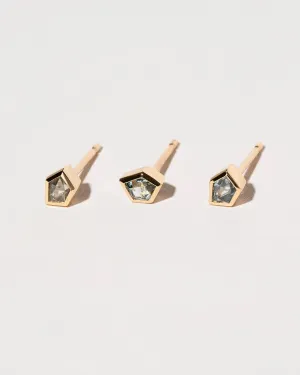 Geo Sapphire Single Stud Earring Single