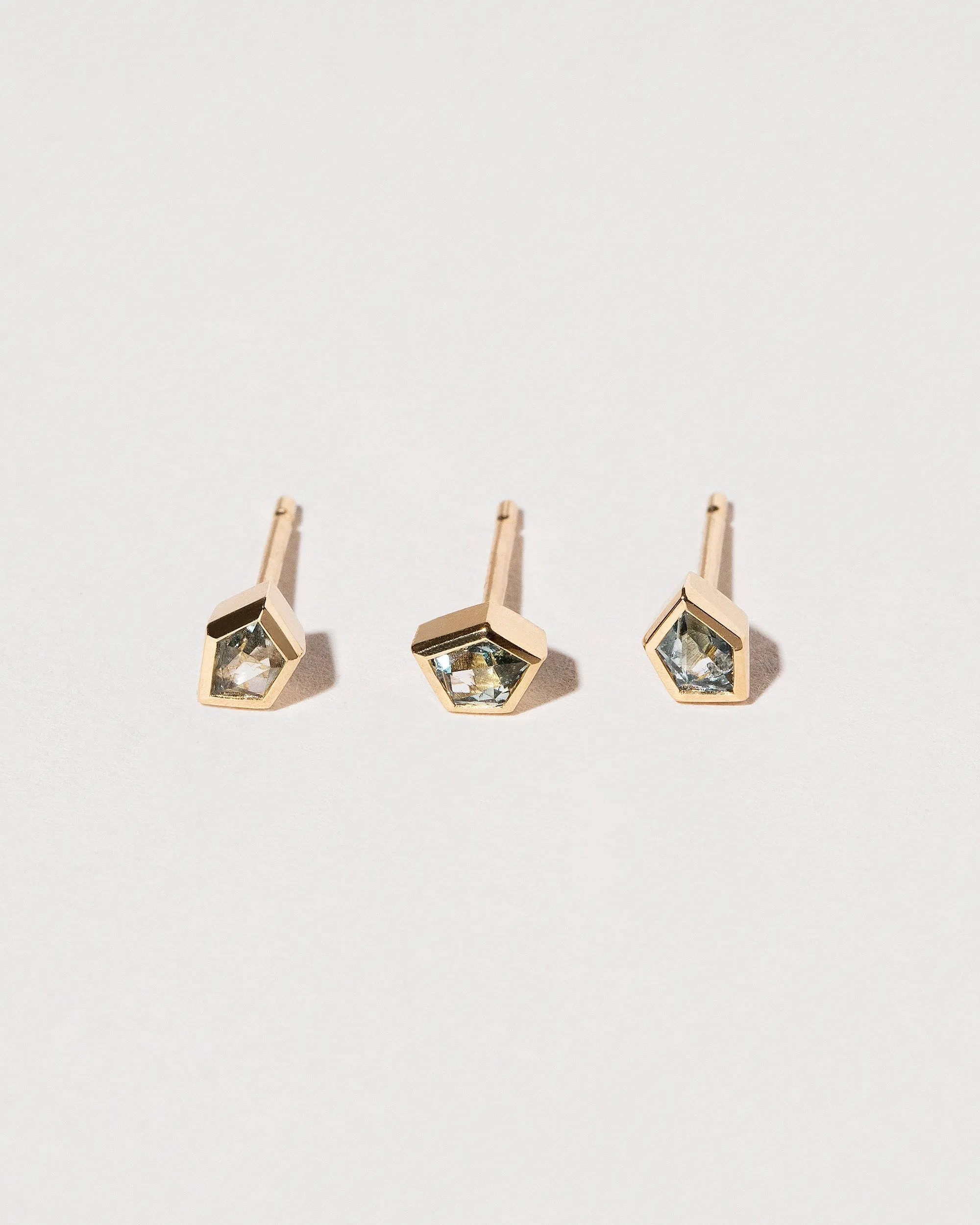 Geo Sapphire Single Stud Earring Single
