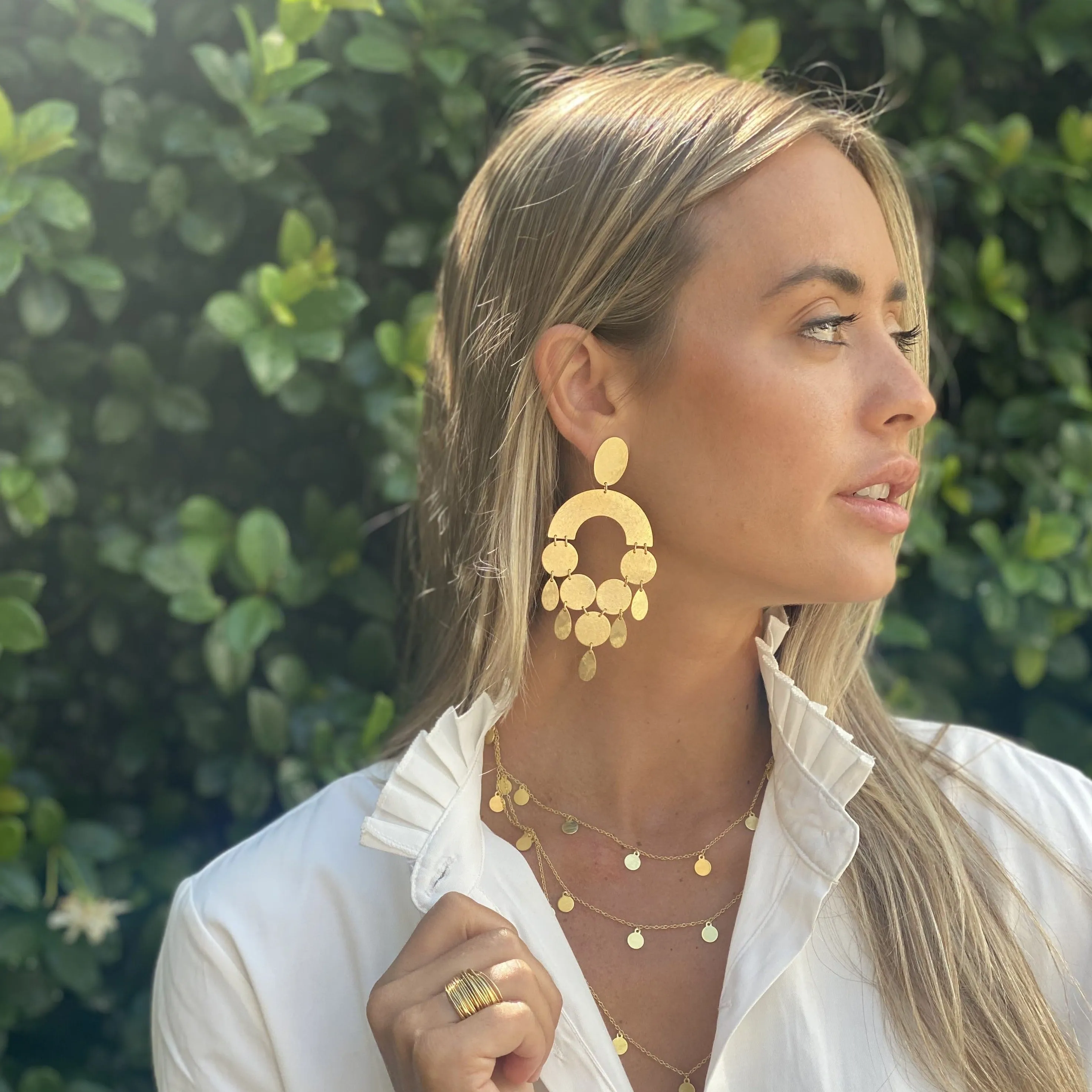 Geometric Chandelier Earrings