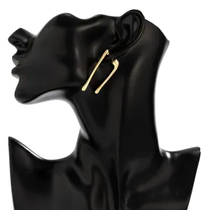 Geometric Gold Silver Plated Flow Waterdrop Earrings