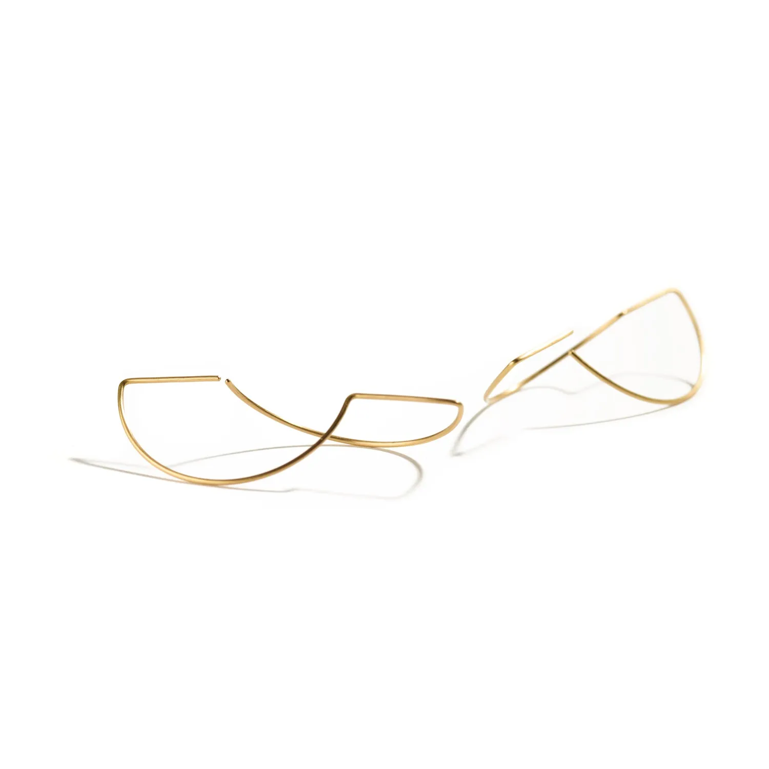 Geometric Gold Wire Earrings