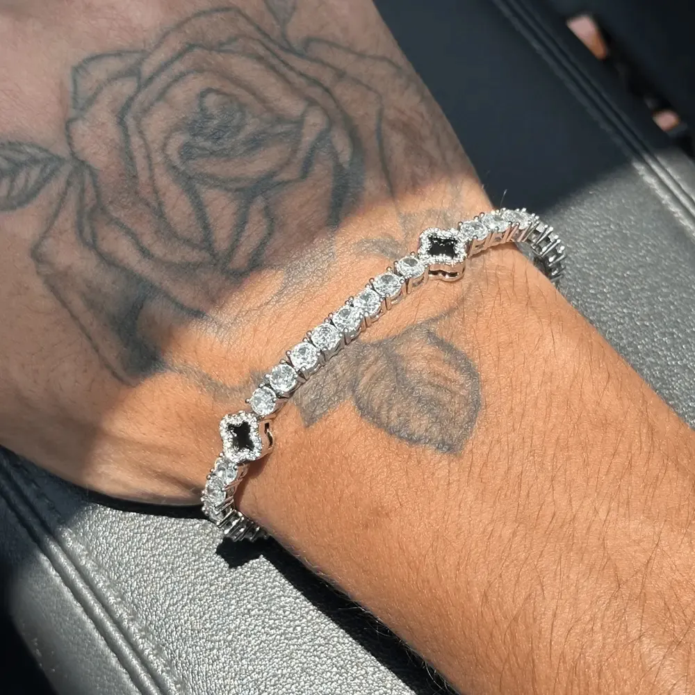 Geometric Inspired Bracelet With Stone Design