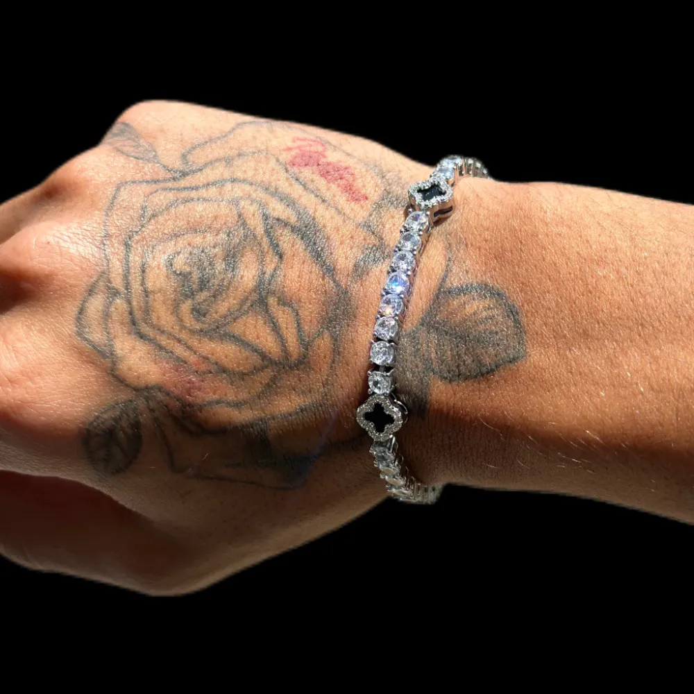 Geometric Inspired Bracelet With Stone Design